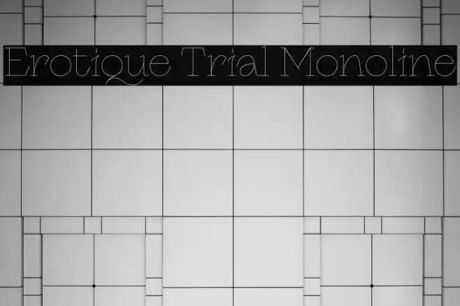 Erotique Trial Monoline Font examples