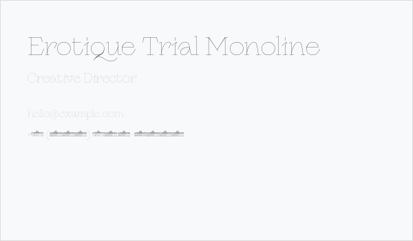 Erotique Trial Monoline Business Card
