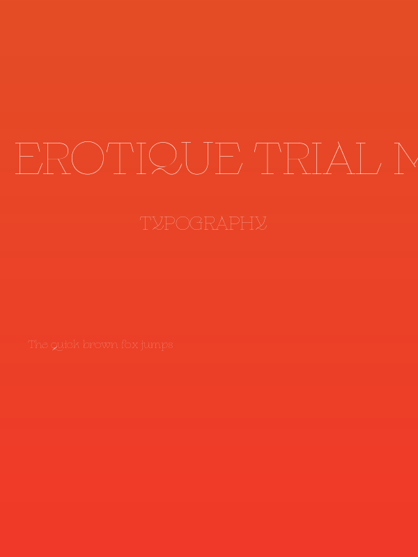 Erotique Trial Monoline Poster