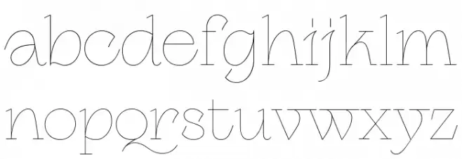 Erotique Trial Monoline Font LOWERCASE