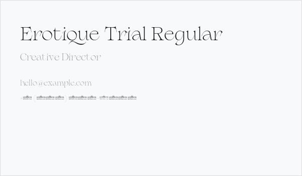 Erotique Trial Regular Business Card