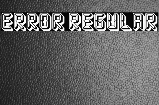 Error Regular Example 1