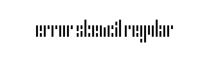 Error Stencil Regular  नि: शुल्क फ़ॉन्ट्स डाउनलोड