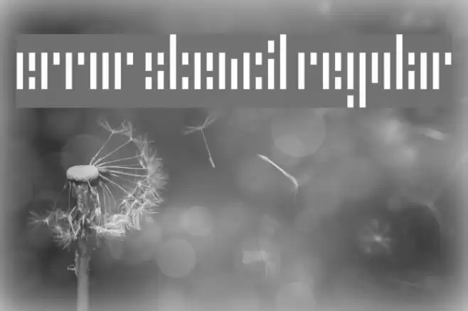 Error Stencil Regular Font examples