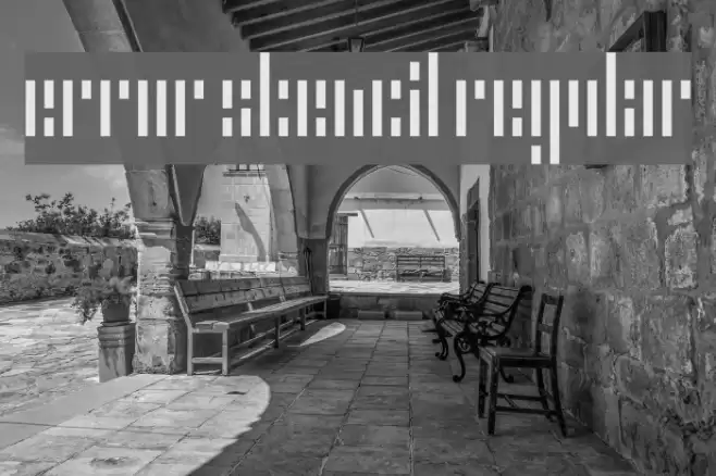 Error Stencil Regular Font examples