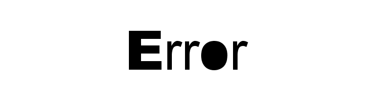 Error Шрифта