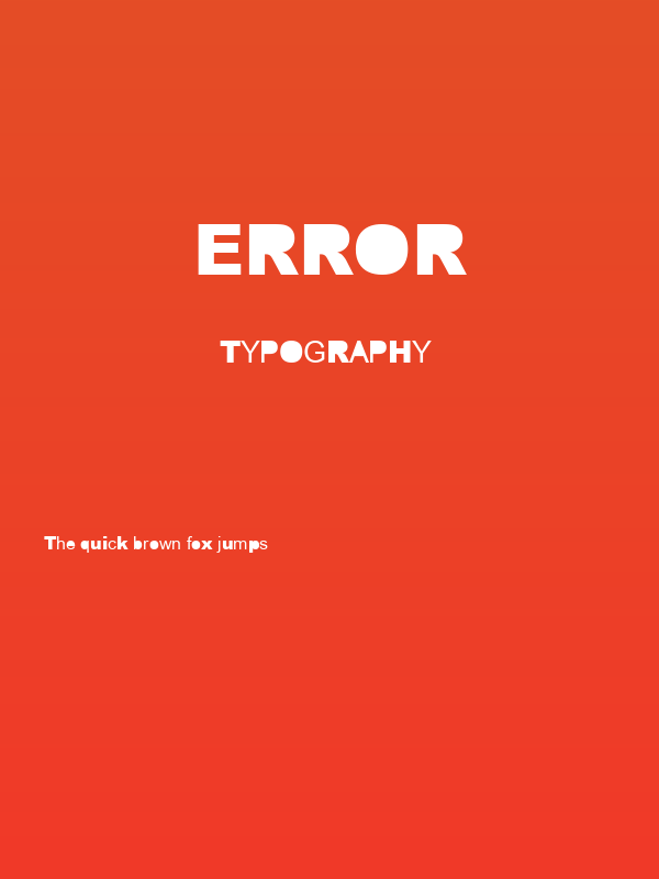 Error Poster