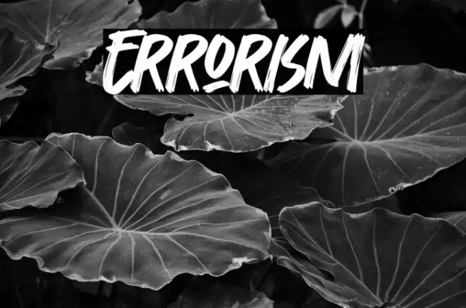 Errorism Font examples