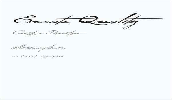 Ersatz Quality Business Card