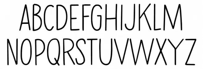 Erstwhile Line DEMO Regular Caratteri MAIUSCOLE
