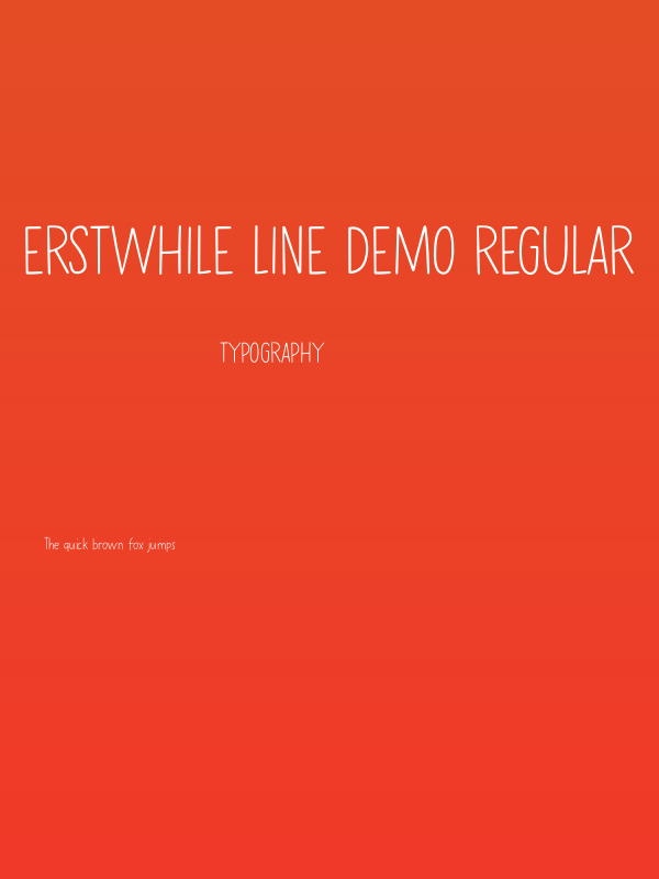 Erstwhile Line DEMO Regular Poster