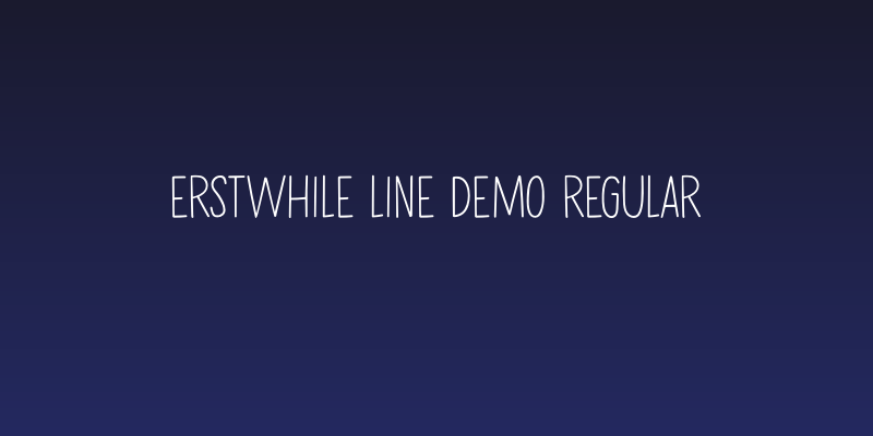 Erstwhile Line DEMO Regular Social Header