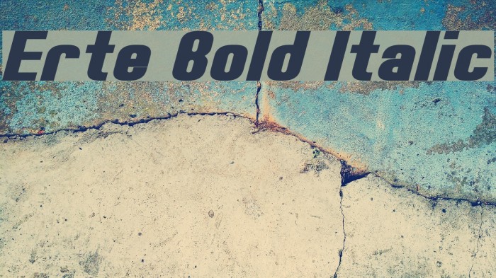 Erte Bold Italic Font examples