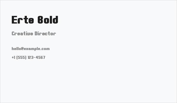 Erte Bold Business Card
