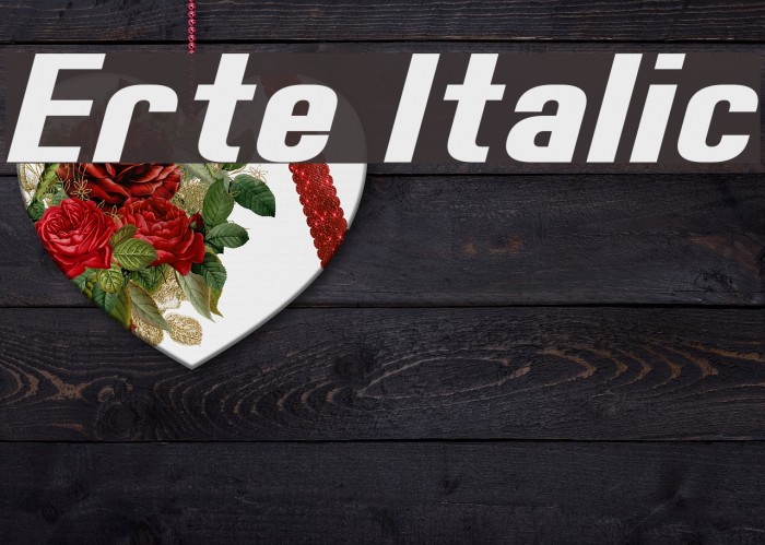 Erte Italic Font examples