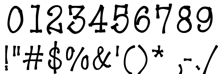 EryxCartoon Font OTHER CHARS