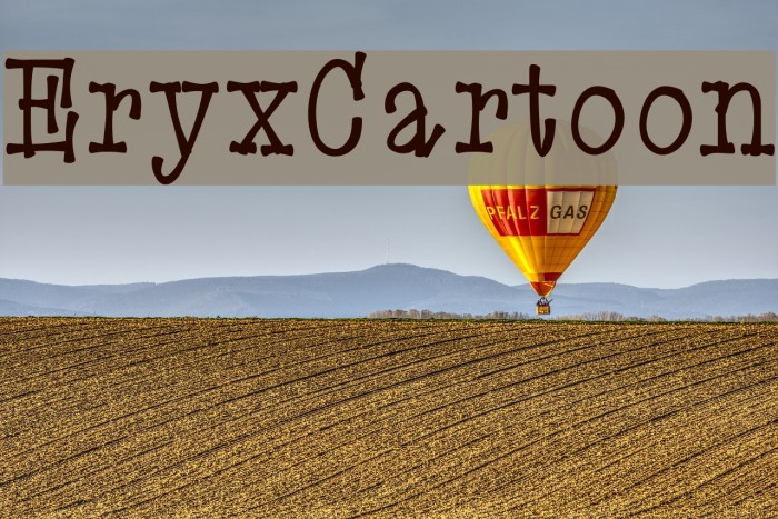 EryxCartoon Font examples