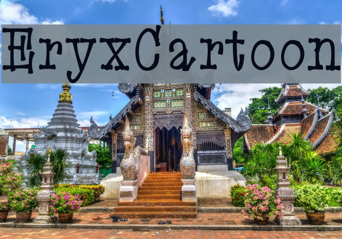 EryxCartoon Font examples