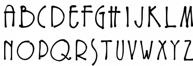 EryxFreeform Шрифта ВЕРХНИЙ