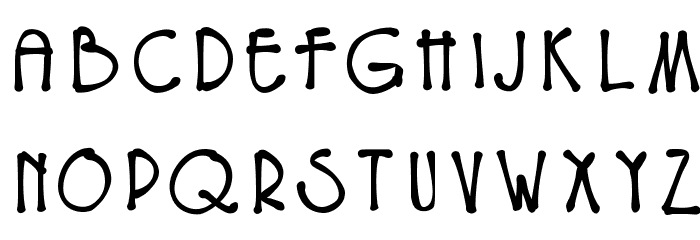 EryxFreeform Font LOWERCASE