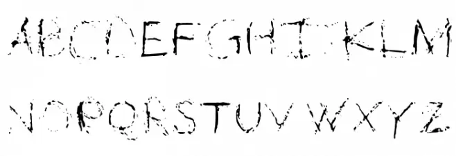 erased  Medium 字体 大写