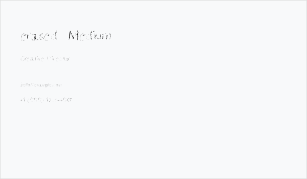erased  Medium Business Card