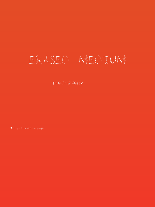 erased  Medium Poster