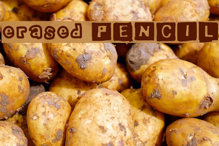 erased PENCIL Font examples