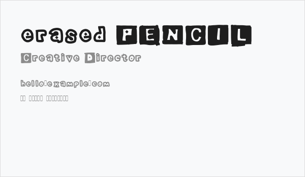 erased PENCIL Business Card