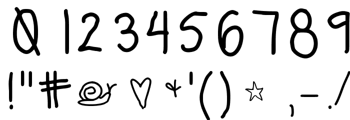 erinregular Font OTHER CHARS