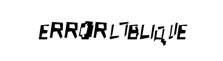err0r Oblique  नि: शुल्क फ़ॉन्ट्स डाउनलोड