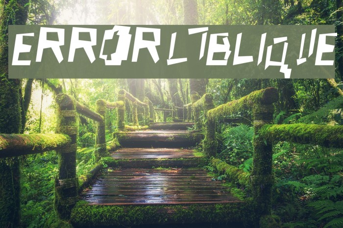 err0r Oblique Font examples