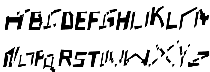err0r Oblique Font LOWERCASE