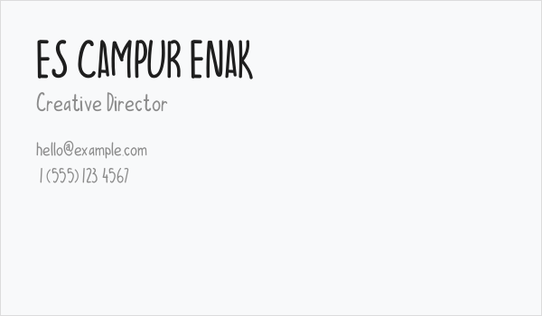 ES CAMPUR ENAK  Business Card