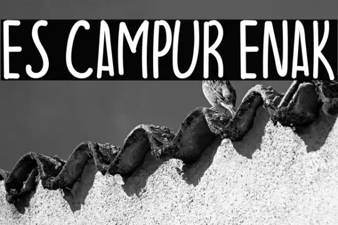 ES CAMPUR ENAK Font examples