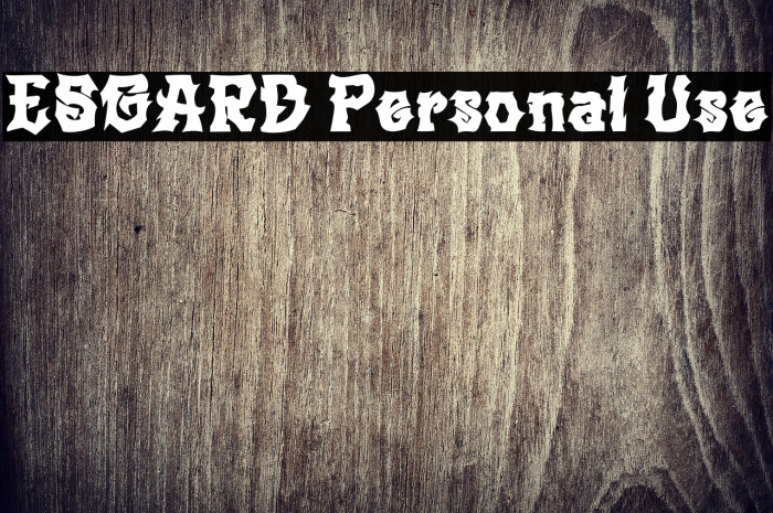 ESGARD Personal Use Example 1