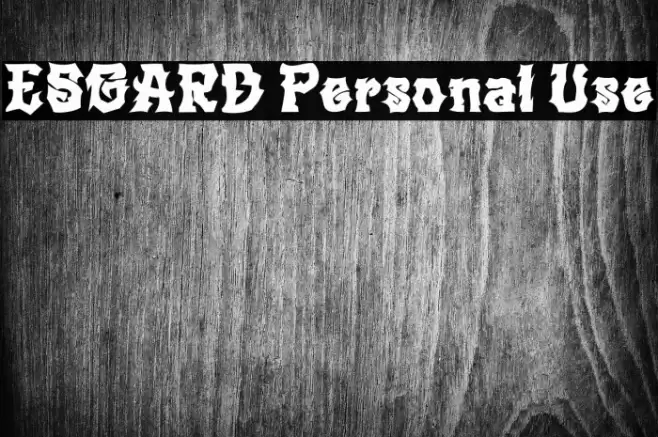 ESGARD Personal Use Font examples