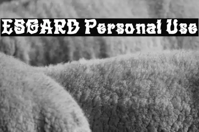 ESGARD Personal Use Font examples
