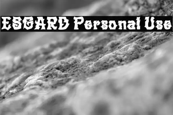 ESGARD Personal Use Font examples