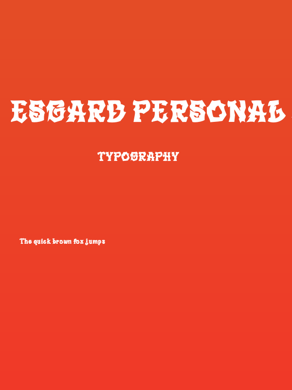 ESGARD Personal Use Poster