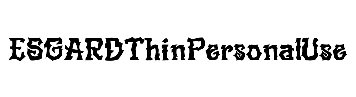 ESGARD Thin Personal Use  font caratteri gratis