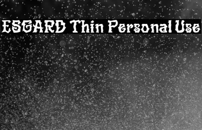 ESGARD Thin Personal Use Font examples