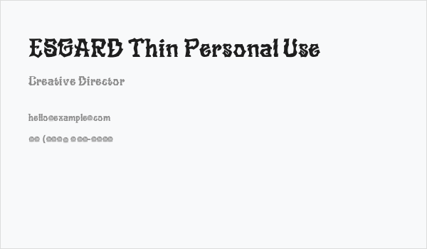 ESGARD Thin Personal Use Business Card