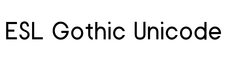 ESL Gothic Unicode Font