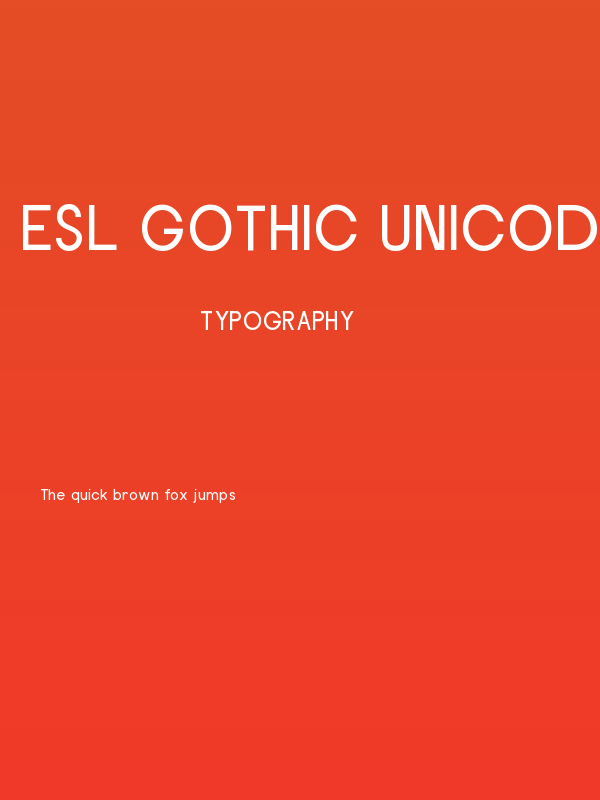 ESL Gothic Unicode Poster