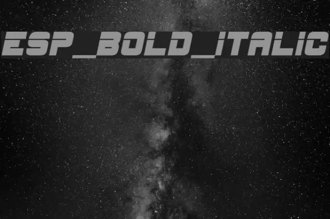 ESP_Bold_Italic フォント examples