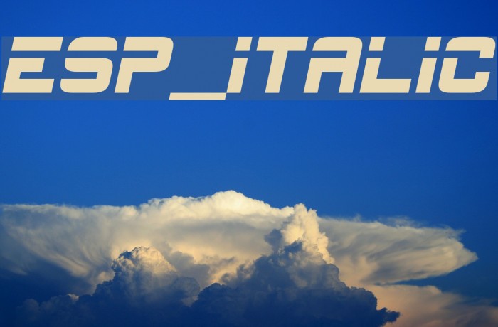 ESP_Italic Font examples