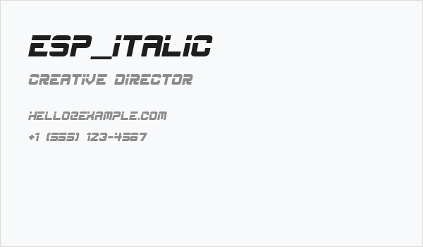 ESP_Italic Business Card