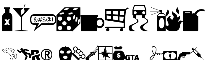 ESRI Crime Analysis Font OTHER CHARS