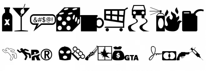 ESRI Crime Analysis Font OTHER CHARS